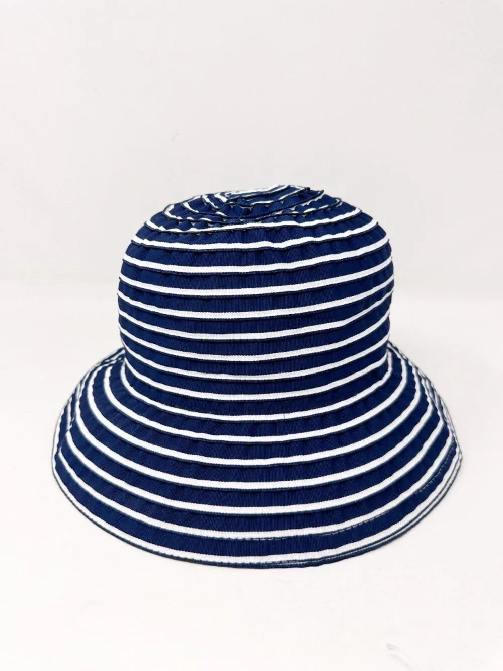 San Diego Hat Co Packable Sun Hat Navy White Stripe Beach Travel Bucket Hat